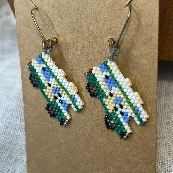NWT Colorful Beaded Camper RV Earrings - Picture 5 of 5